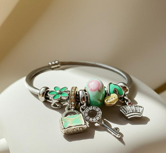 Serene Bloom Charms Bracelet