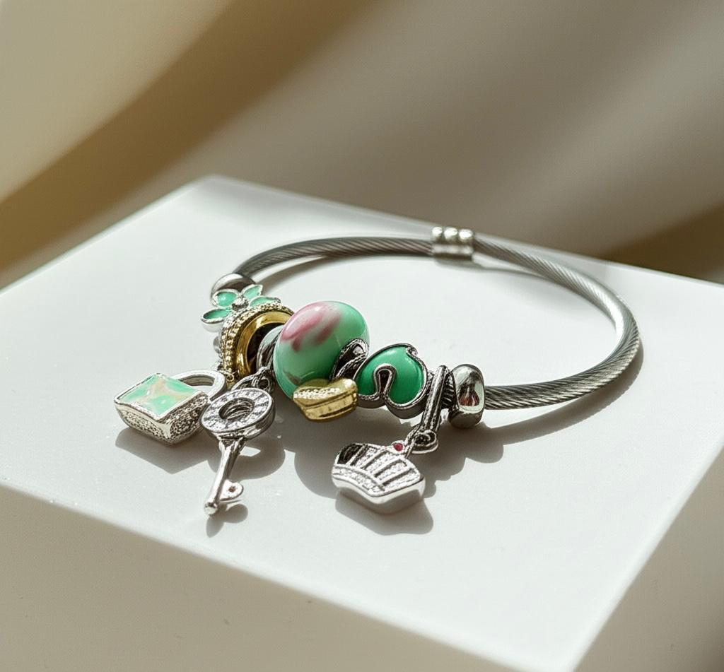Serene Bloom Charms Bracelet