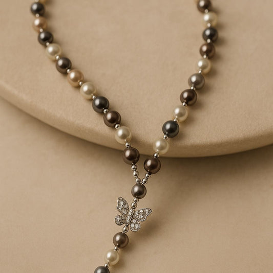 Elysian Bloom Adjustable Pearl Necklace